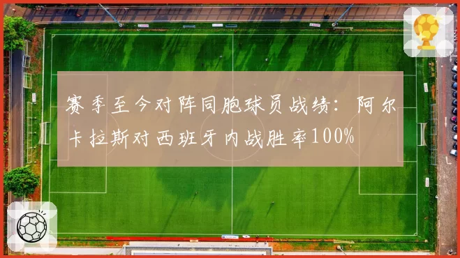 赛季至今对阵同胞球员战绩：阿尔卡拉斯对西班牙内战胜率100%
