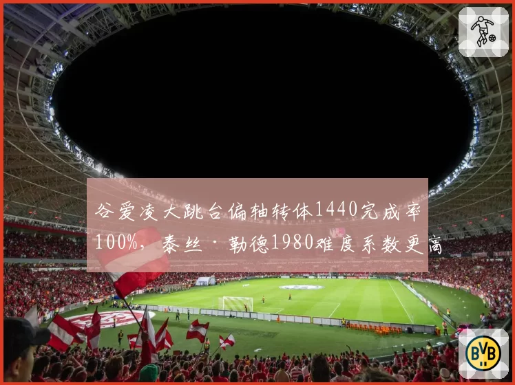 谷爱凌大跳台偏轴转体1440完成率100%,泰丝·勒德1980难度系数更高但失误率30%